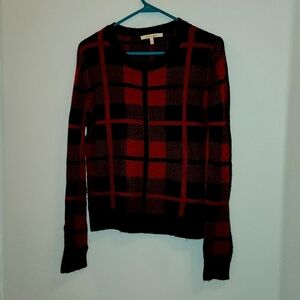 Miami  Medium Women's Sweater Black & Red Checkered